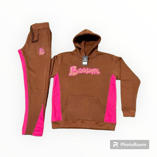 Brown/Pink Signature Sweatsuit (Unisex)